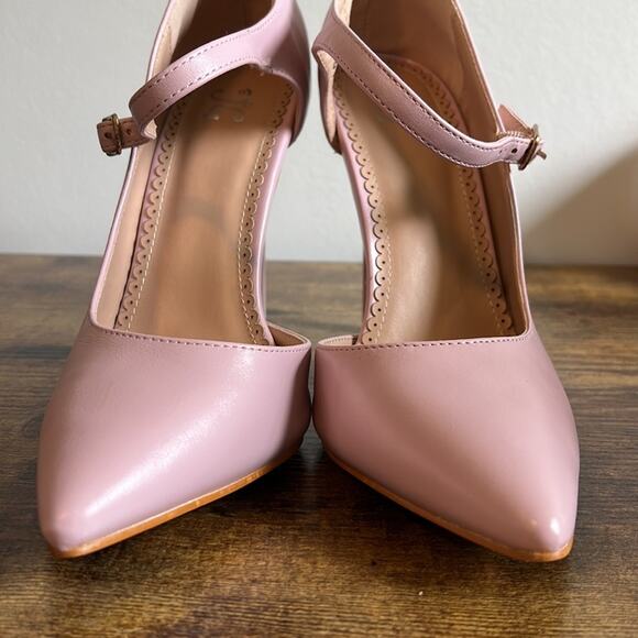 JG Athena Pastel Pink Pointed Toe Crossover Strap Heels - Picture 5 of 14